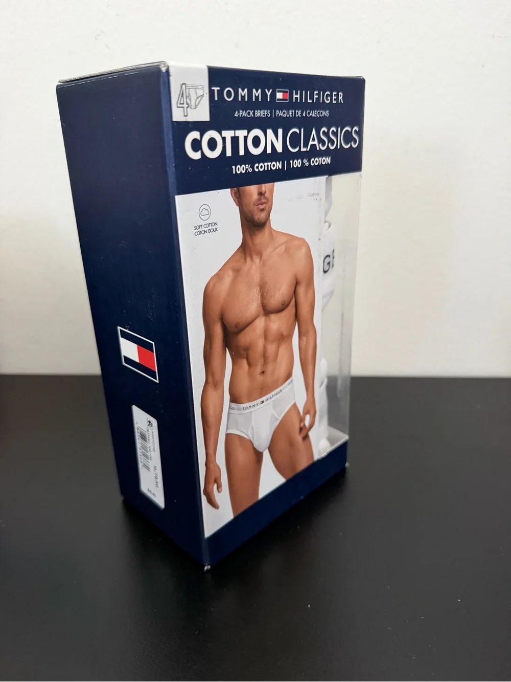 Tommy Hilfiger White Cotton Briefs 4-Pack - Classic Logo Waistband